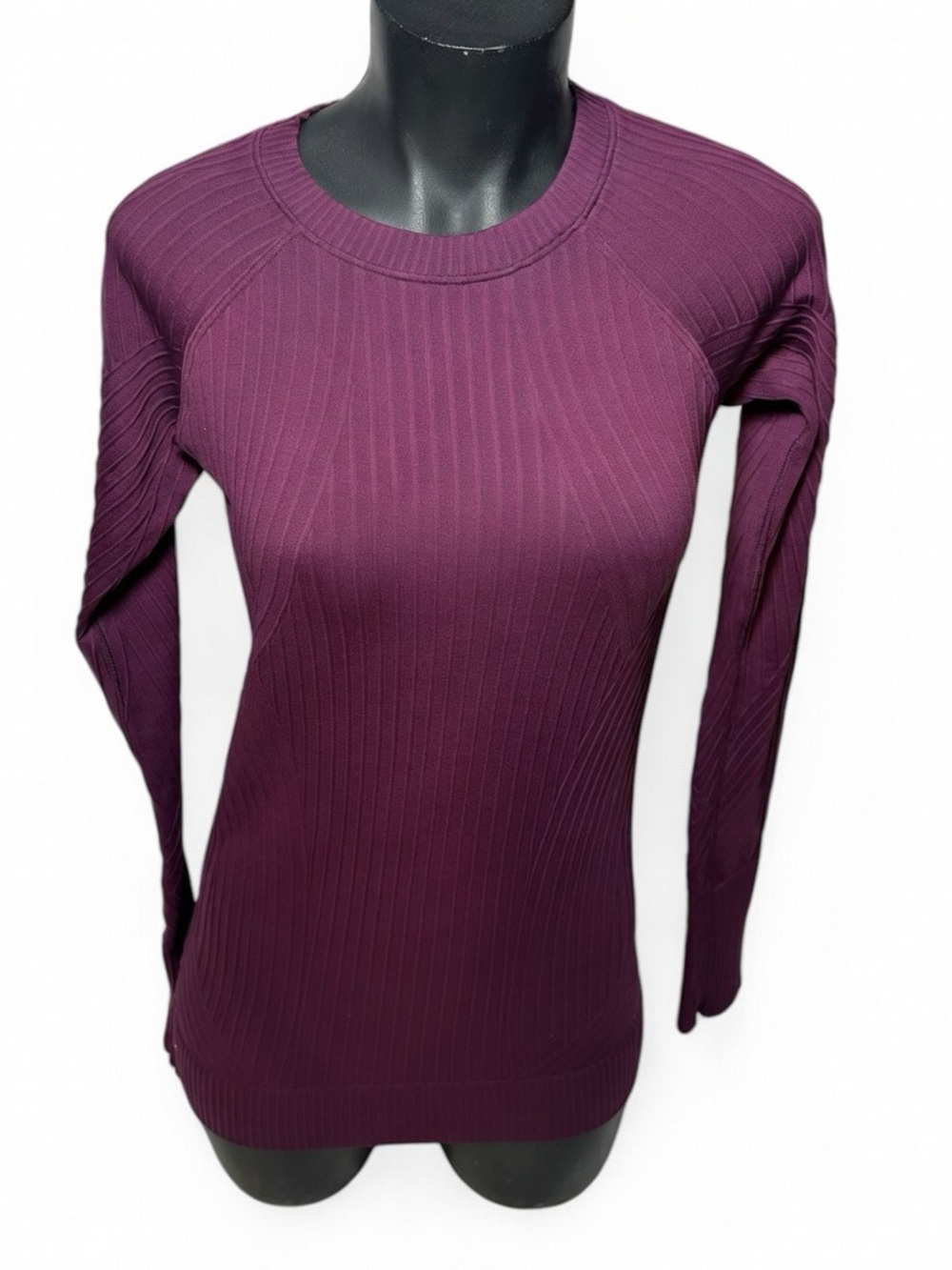 lululemon athletica Ribbed Long Sleeve Top in Plum